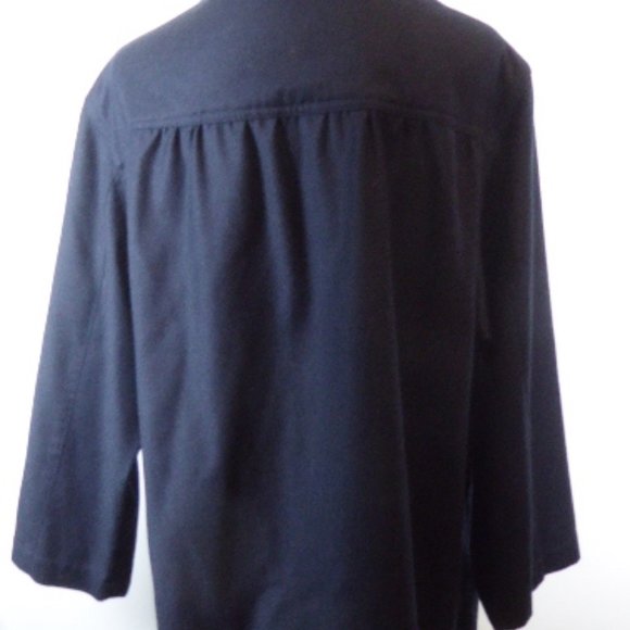 Alan Austin Vintage navy 100% wool jacket unstructured i44 L. Beverly Hills - Picture 5 of 5